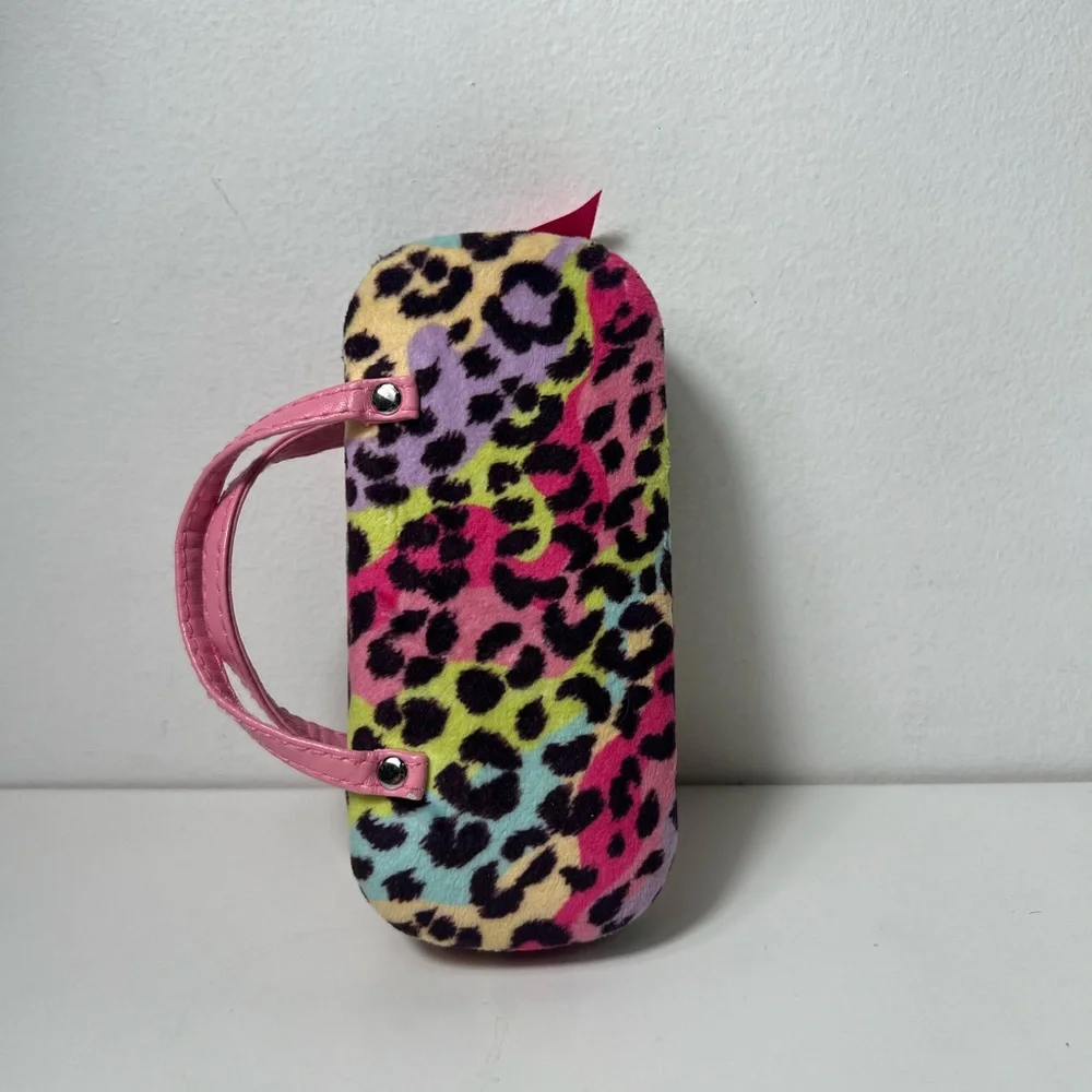 Claire's Club Kitty Cat Animal Cheetah Leopard Print Eye Glasses Sunglasses Case